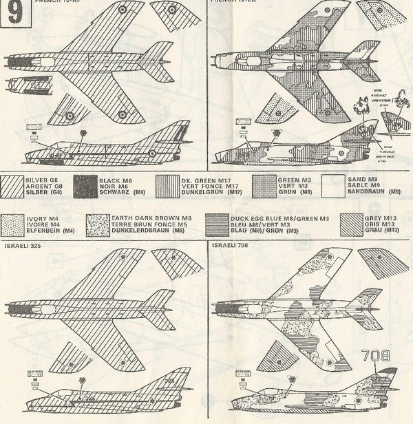 airfix super mystere schemes