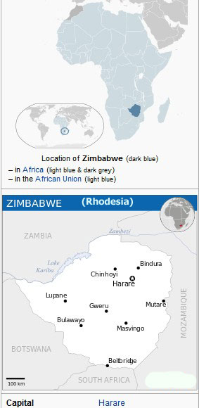 zimbabwe map